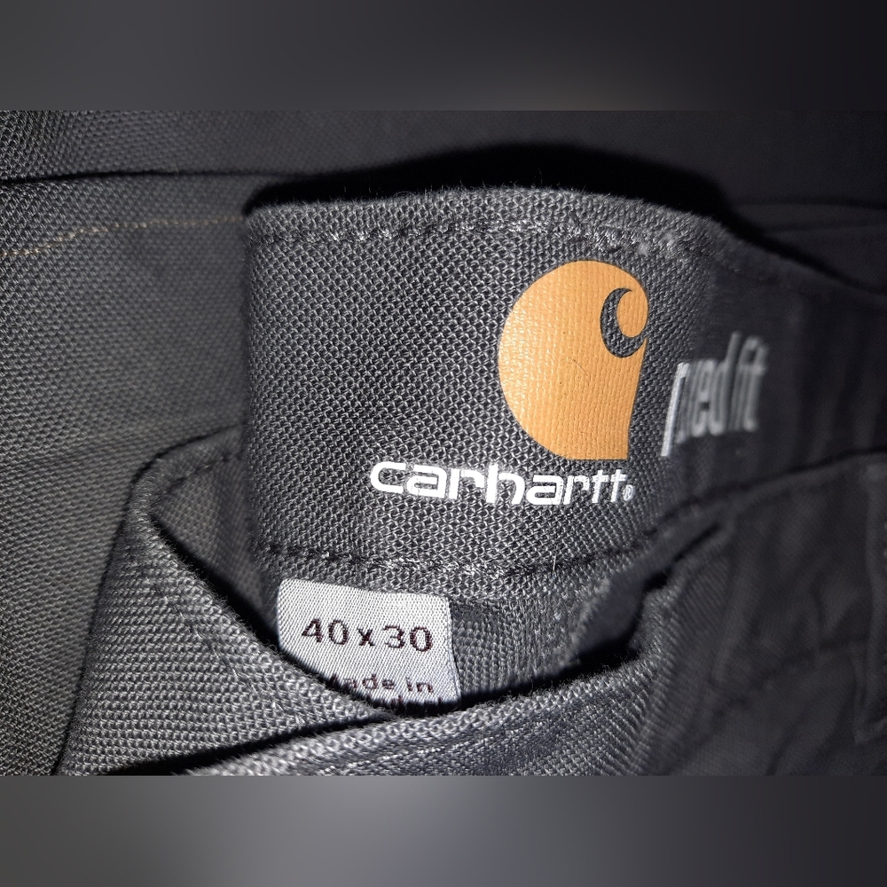 NWOT.Carhartt Gray Relaxed Fit Pants Size 40×30 Never Worn - Picture 2 of 3